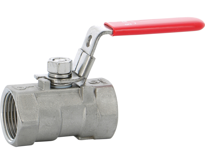 Stainless steel ball valve 708 1 piece body BSP 1/4''